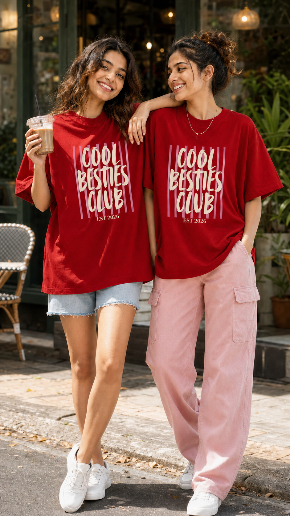 Cool Besties Club Unisex Matching T-Shirts – 01 Limited Red