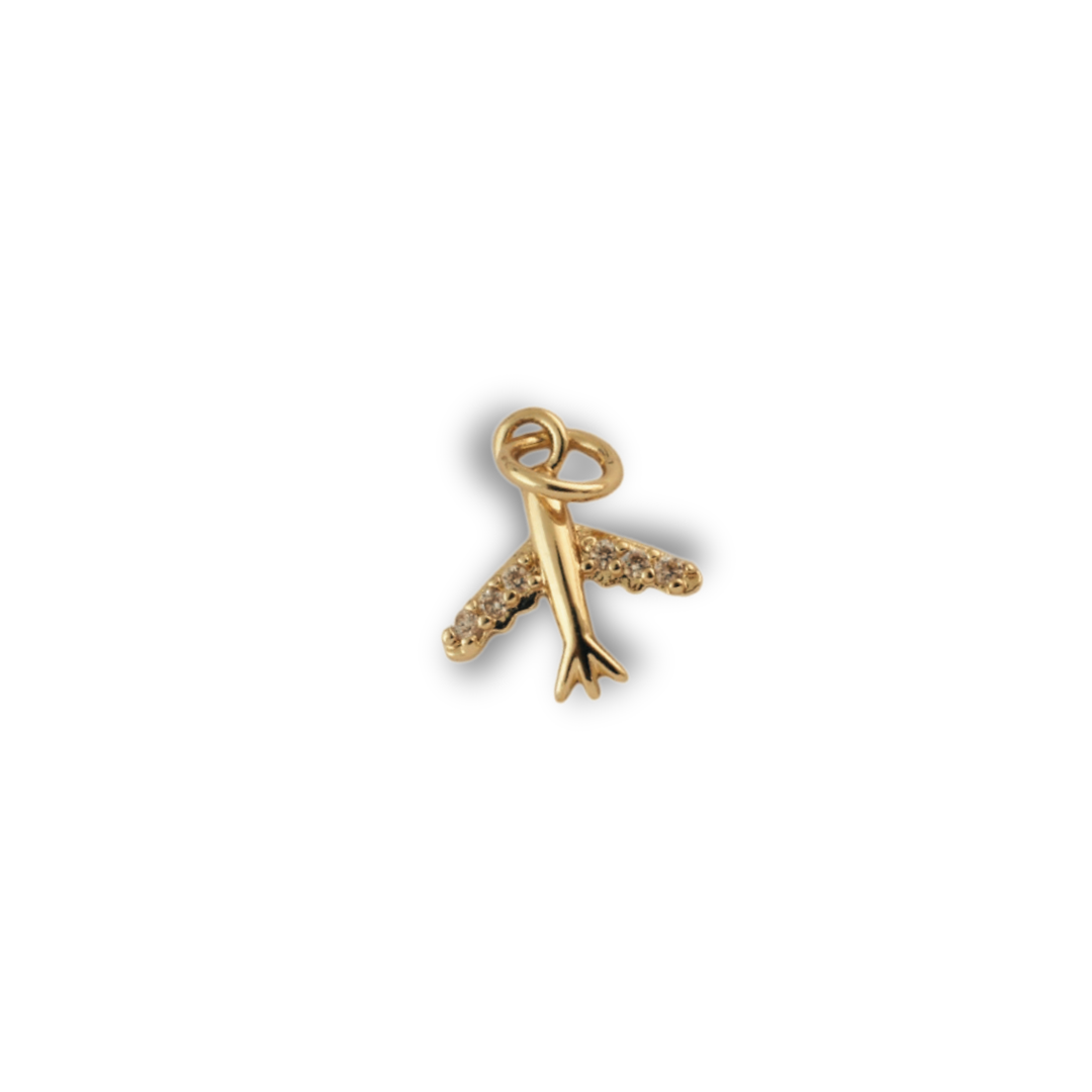 The Studded Plane Charm