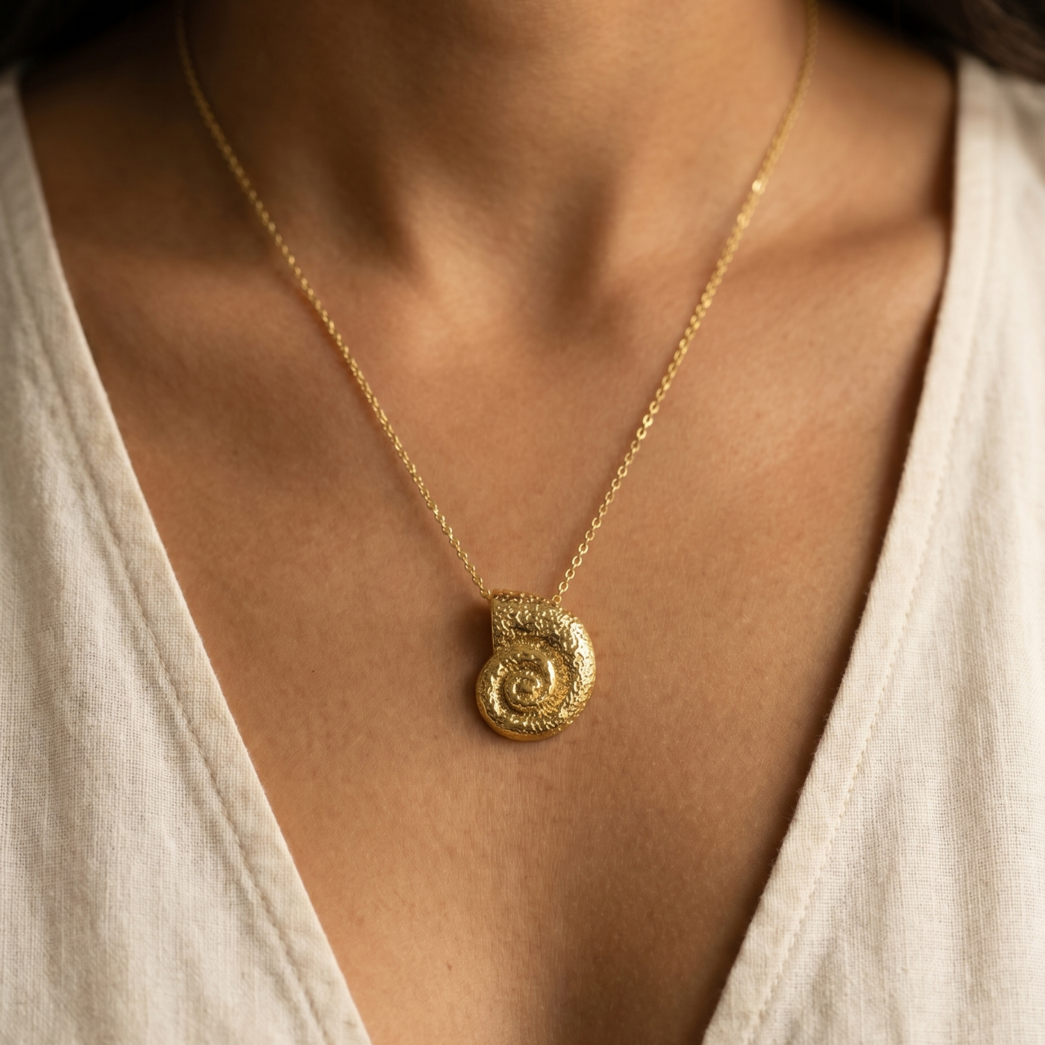 Golden Shell Necklace