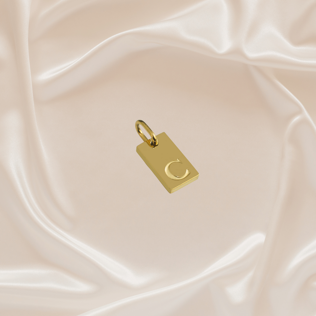 Dainty Alphabet Charm Gold - C