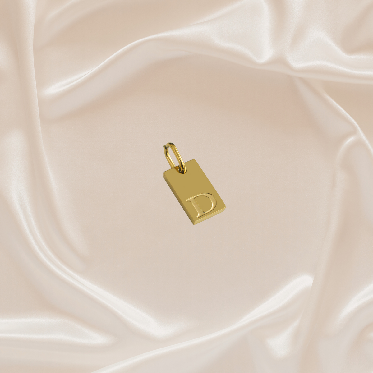 Dainty Alphabet Charm Gold - D