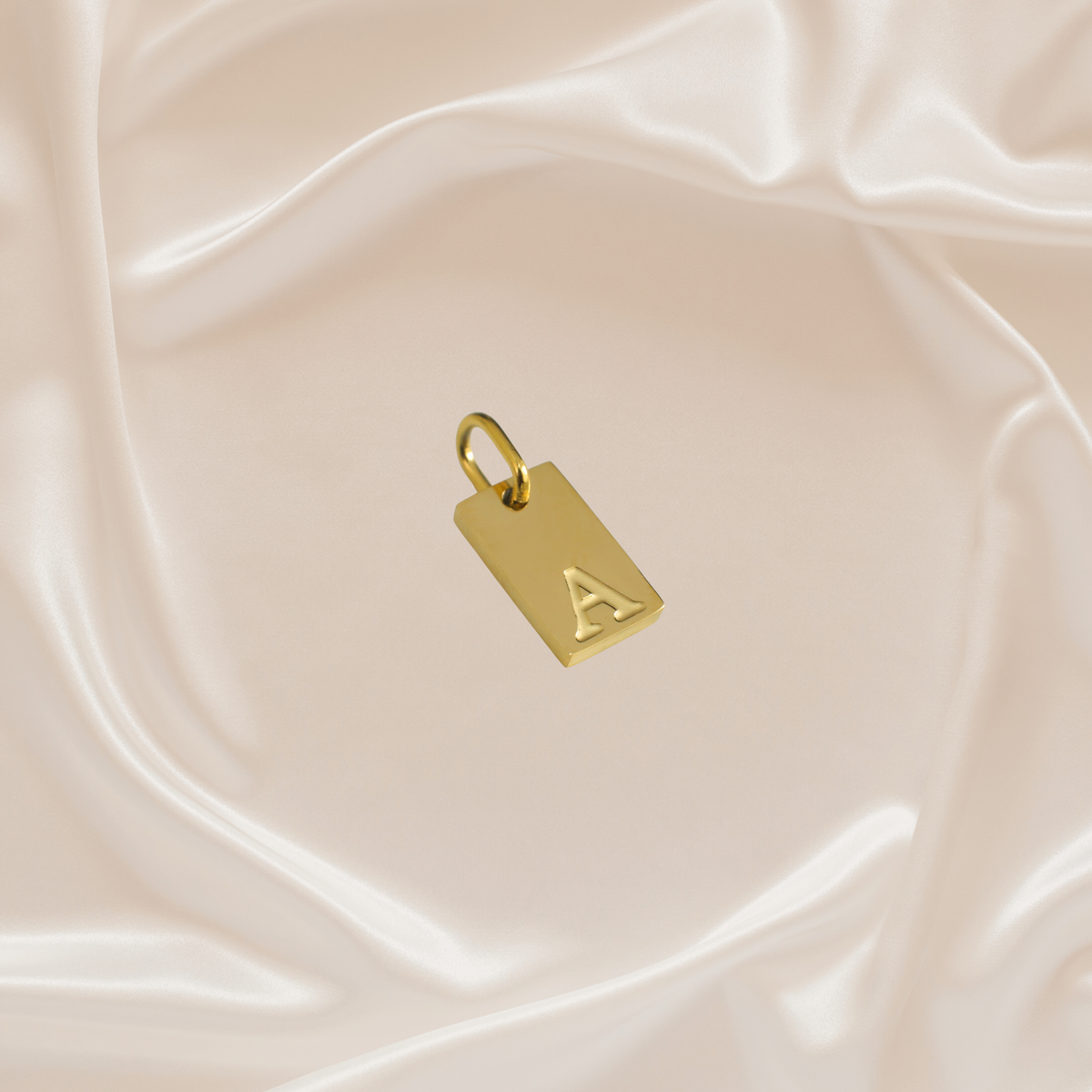 Dainty Alphabet Charm Gold - A