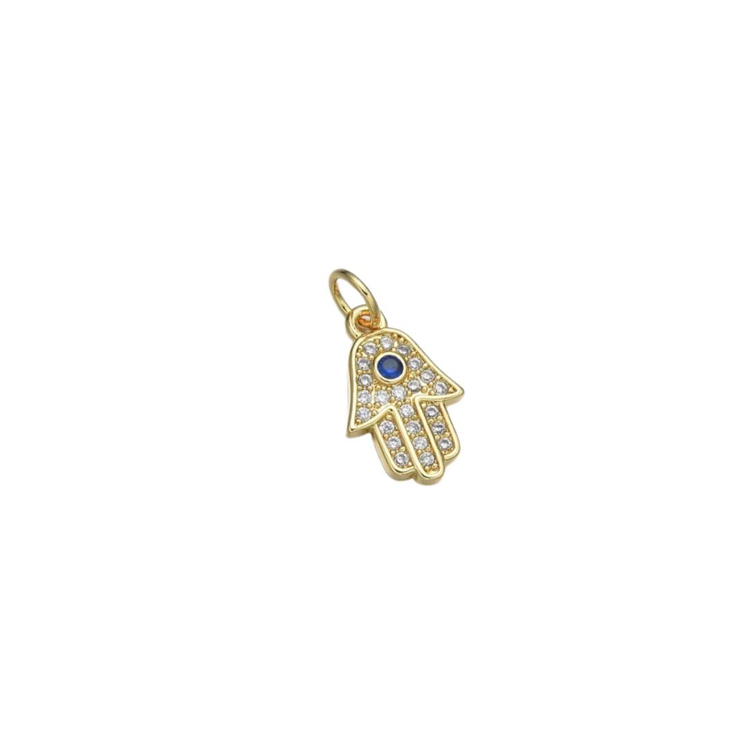 The Dainty Studded Hamsa Charm