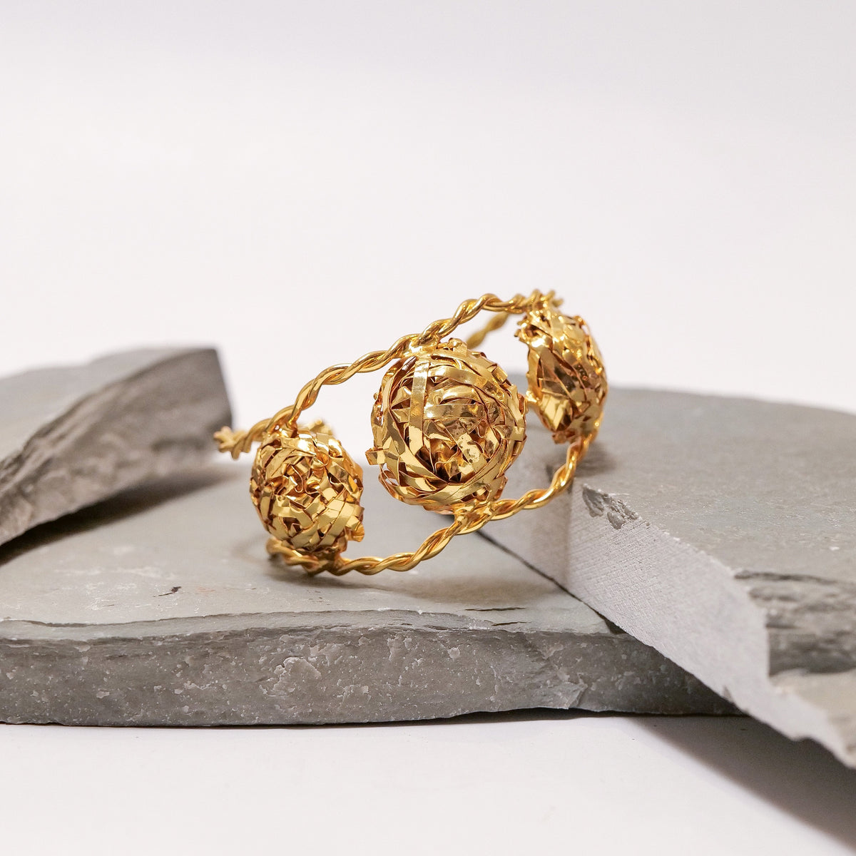 Three Foil Ball Bracelet