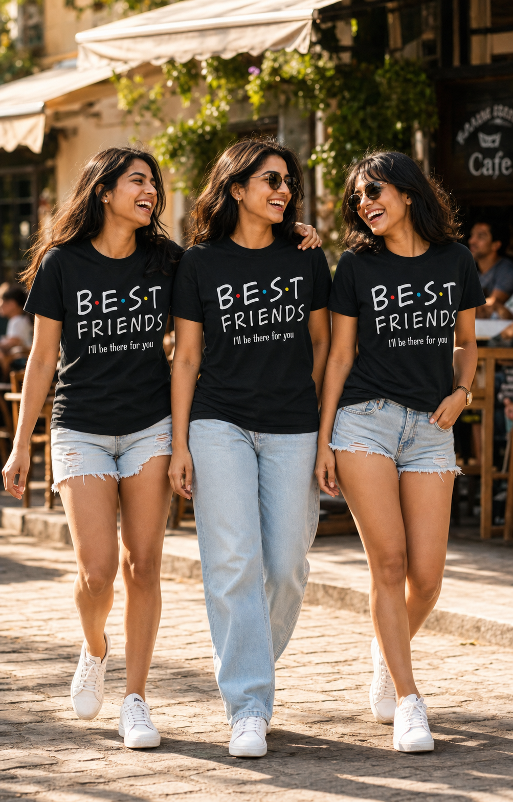 B.E.S.T F.R.I.E.N.D.S – I'll Be There for You Unisex Matching T-Shirts – Best Friends I ll be there for you Oversized Black Black