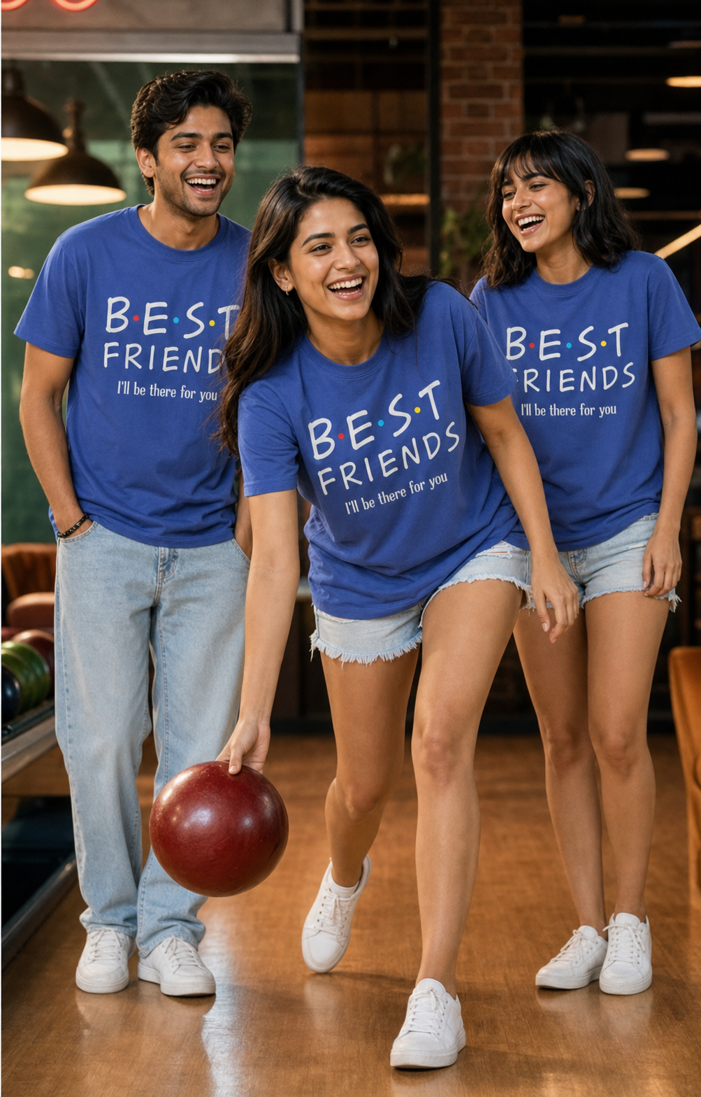 B.E.S.T F.R.I.E.N.D.S – I'll Be There for You Unisex Matching T-Shirts – Best Friends I ll be there for you Oversized Black Blue