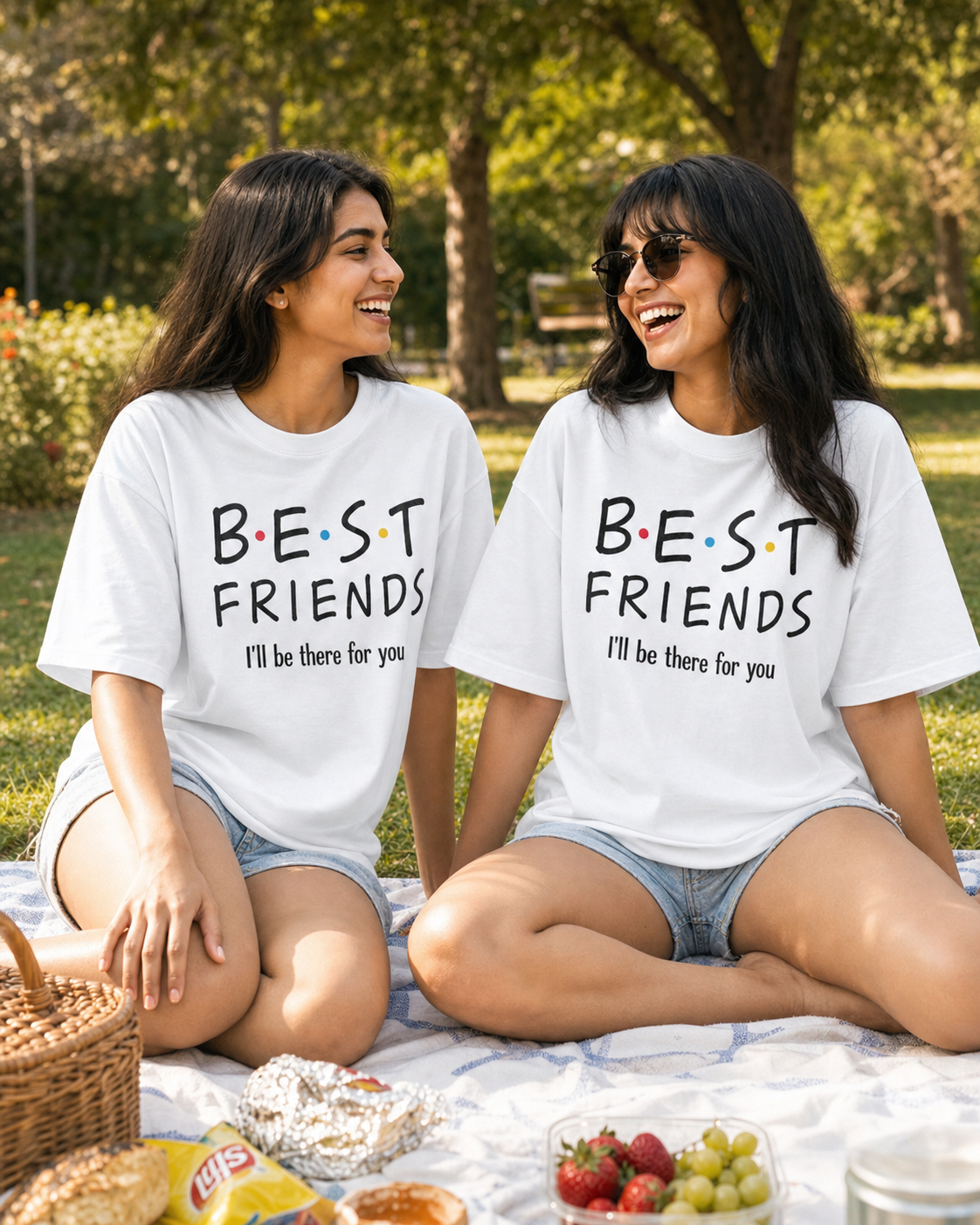 B.E.S.T F.R.I.E.N.D.S – I'll Be There for You Unisex Matching T-Shirts – Best Friends I ll be there for you Oversized Black White