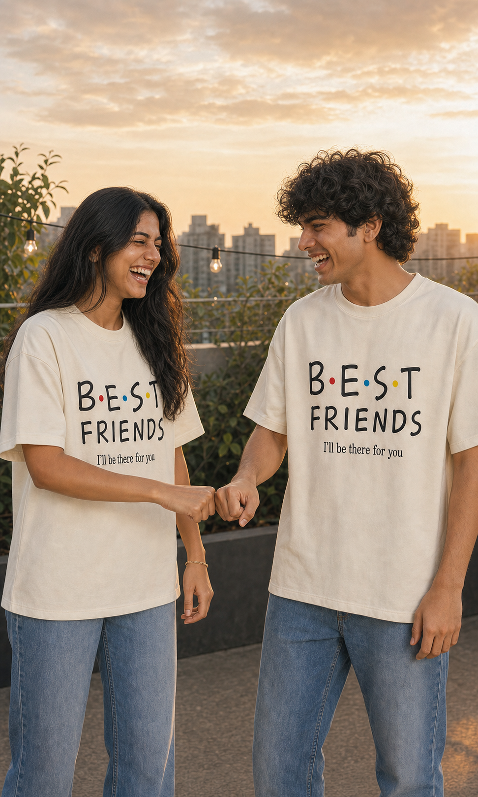 B.E.S.T F.R.I.E.N.D.S – I'll Be There for You Unisex Matching T-Shirts – Best Friends I ll be there for you Oversized Warm Off White