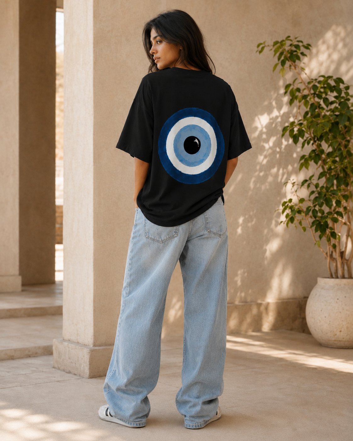 Personalised Nazar Charm Oversized T-Shirt
