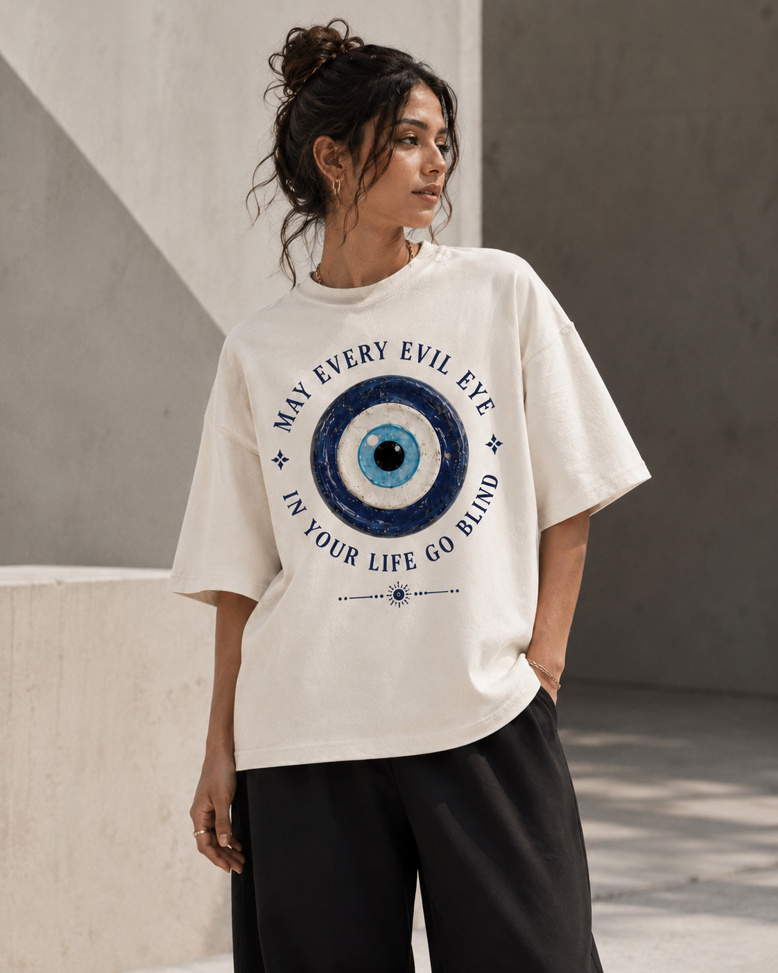May Every Evil Eye Go Blind Oversized T-Shirt