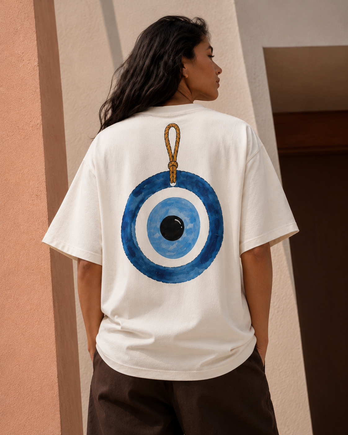 Nazar Charm Oversized T-Shirt