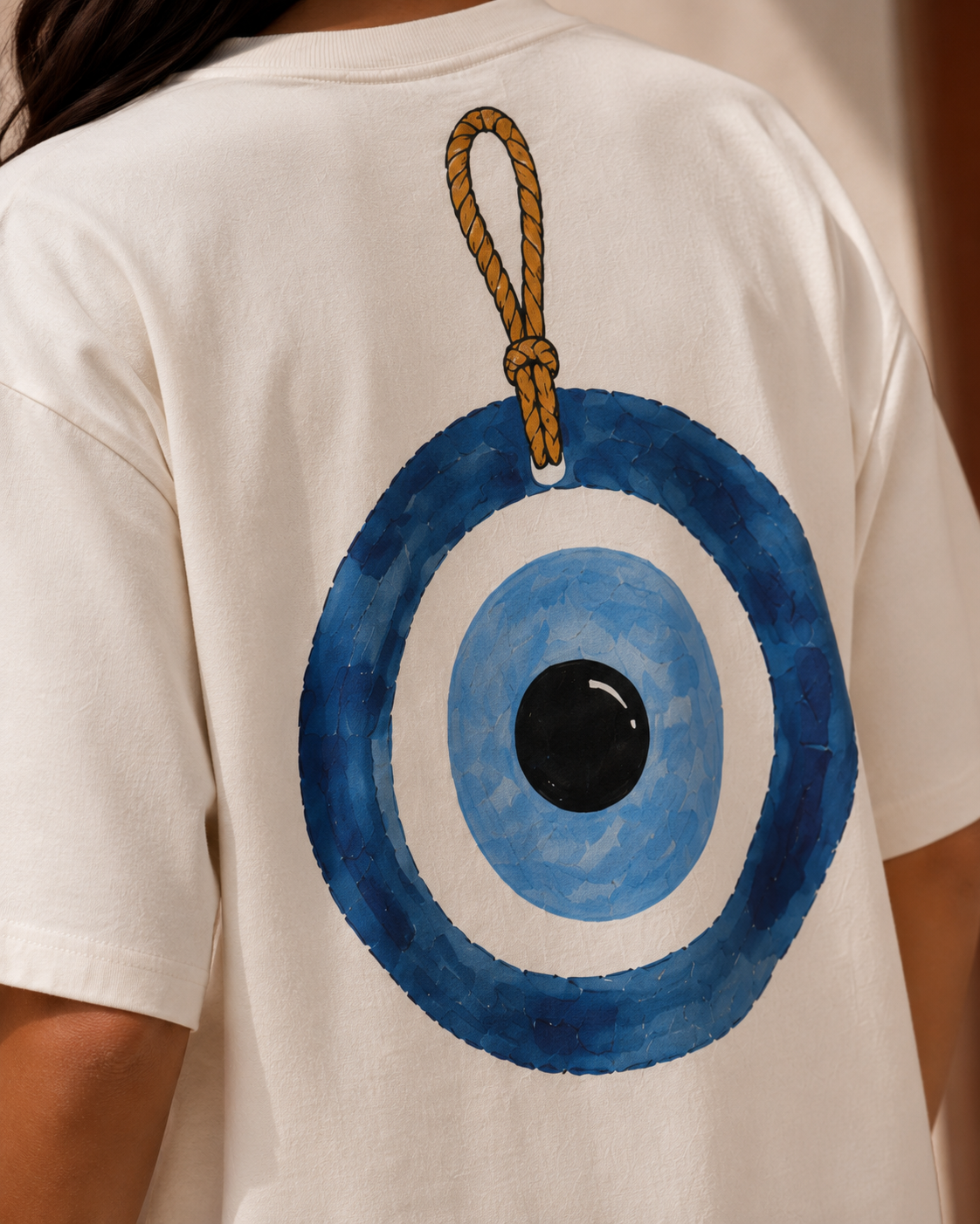 Nazar Charm Oversized T-Shirt