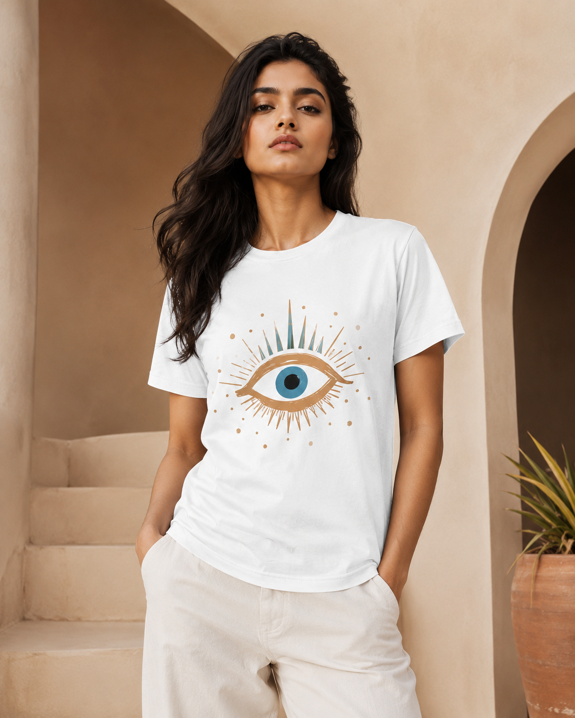 Golden Evil Eye Regular T-Shirt