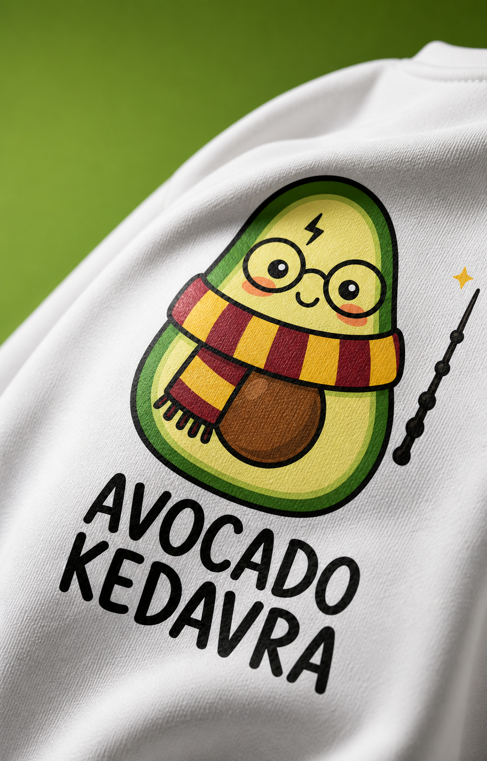 Avocado Kedavra Unisex Oversized Tee - print close-up