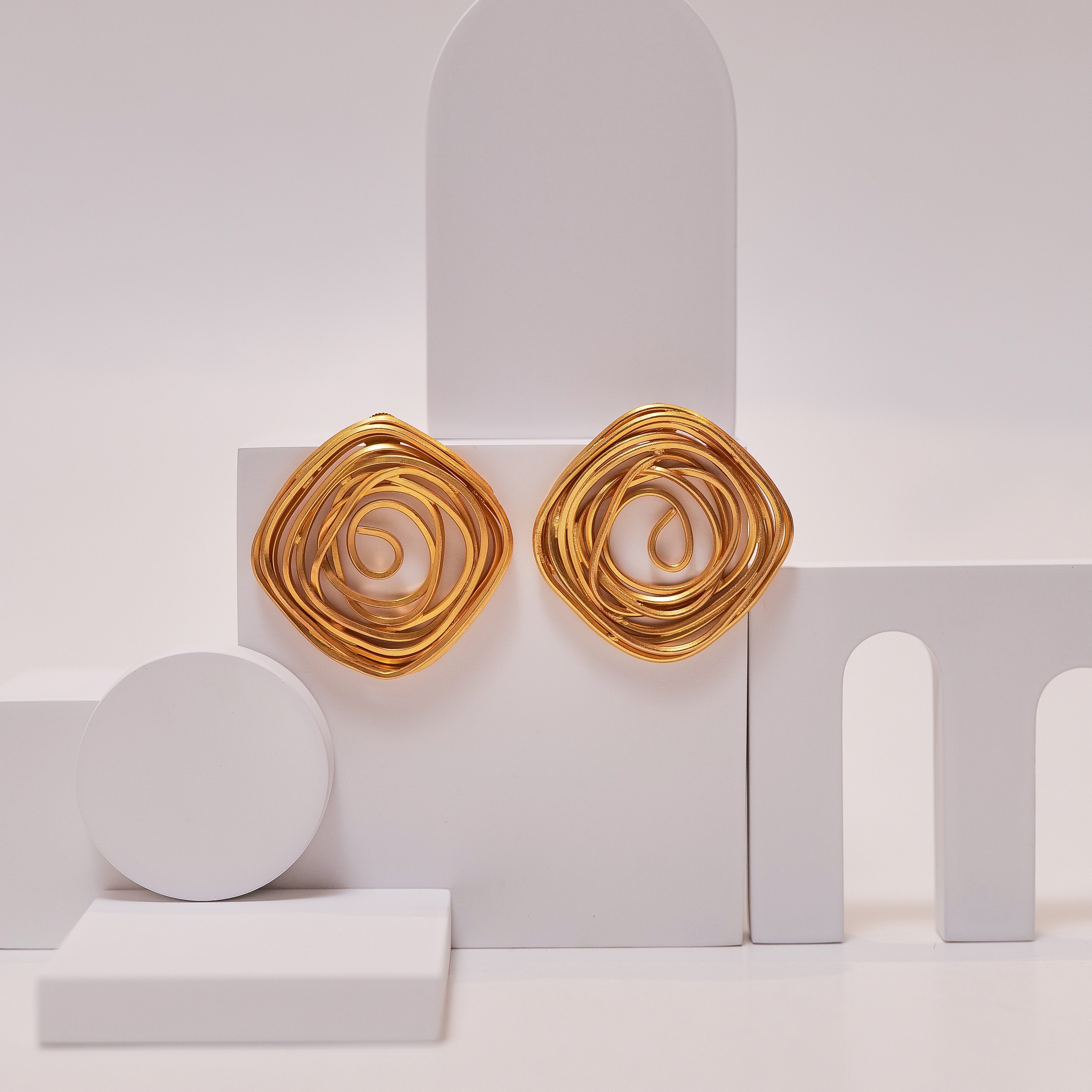Spiral Rose Studs