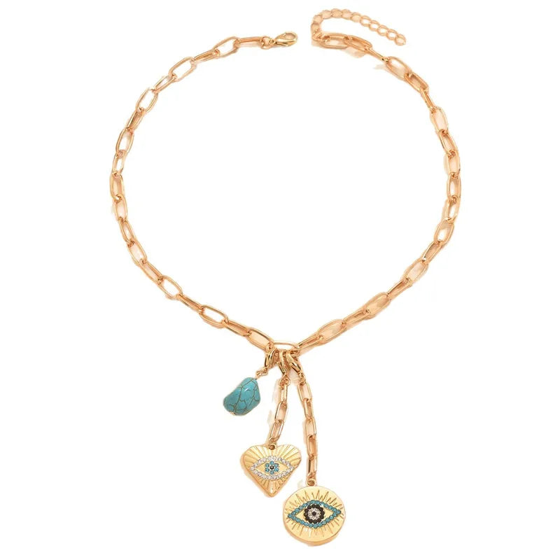 Main Character Evil Eye Charms Necklace