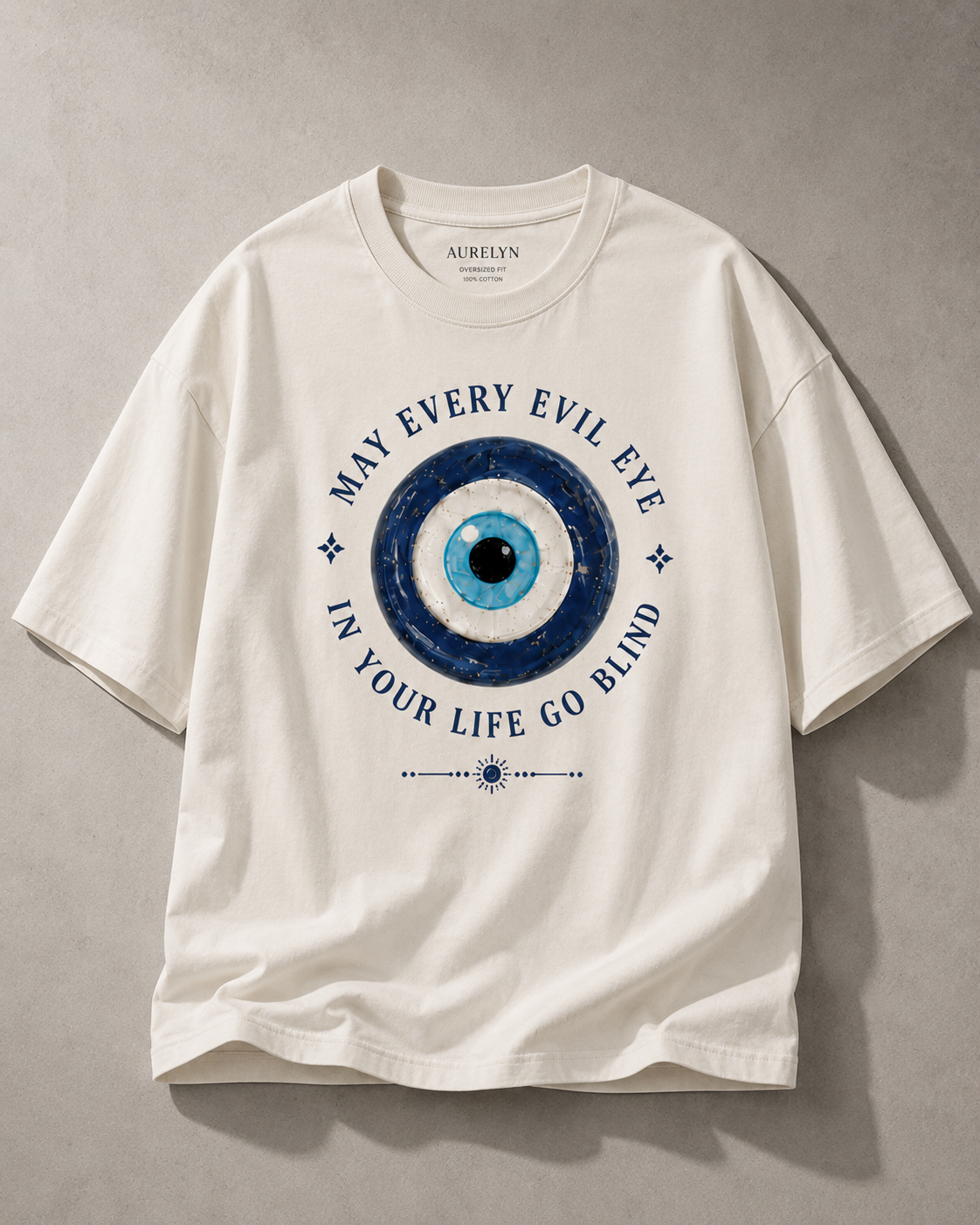 Evil Eye Go Blind Unisex Oversized Tee