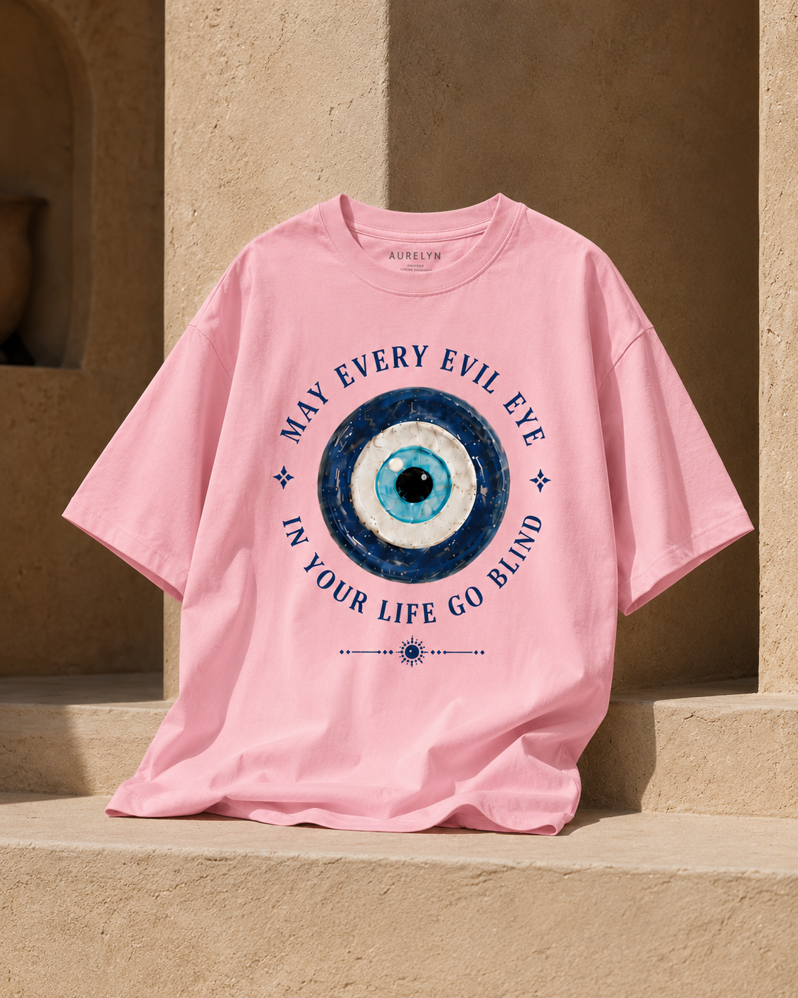 Evil Eye Go Blind Unisex Oversized Tee
