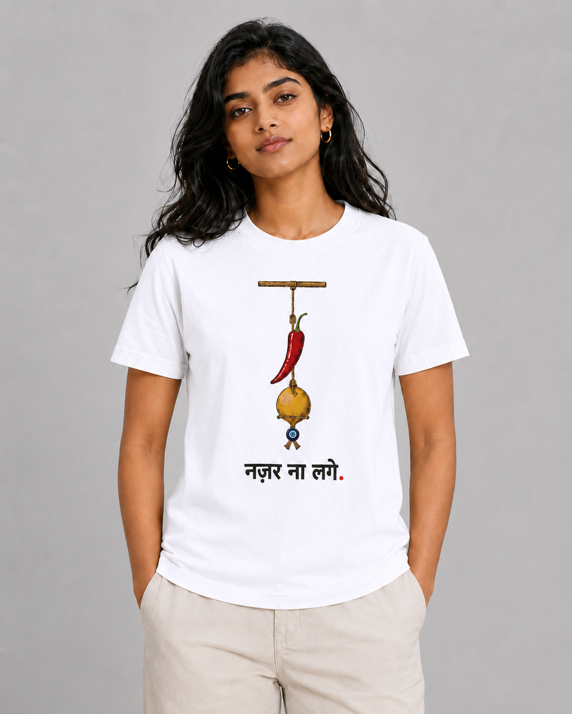 Nimbu Mirchi Nazar Na Lage Unisex Tee 🍋🌶️