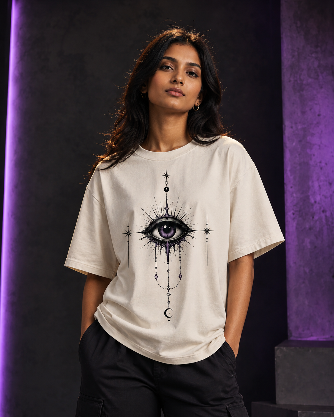 Return To Sender Evil Eye Unisex Oversized Tee