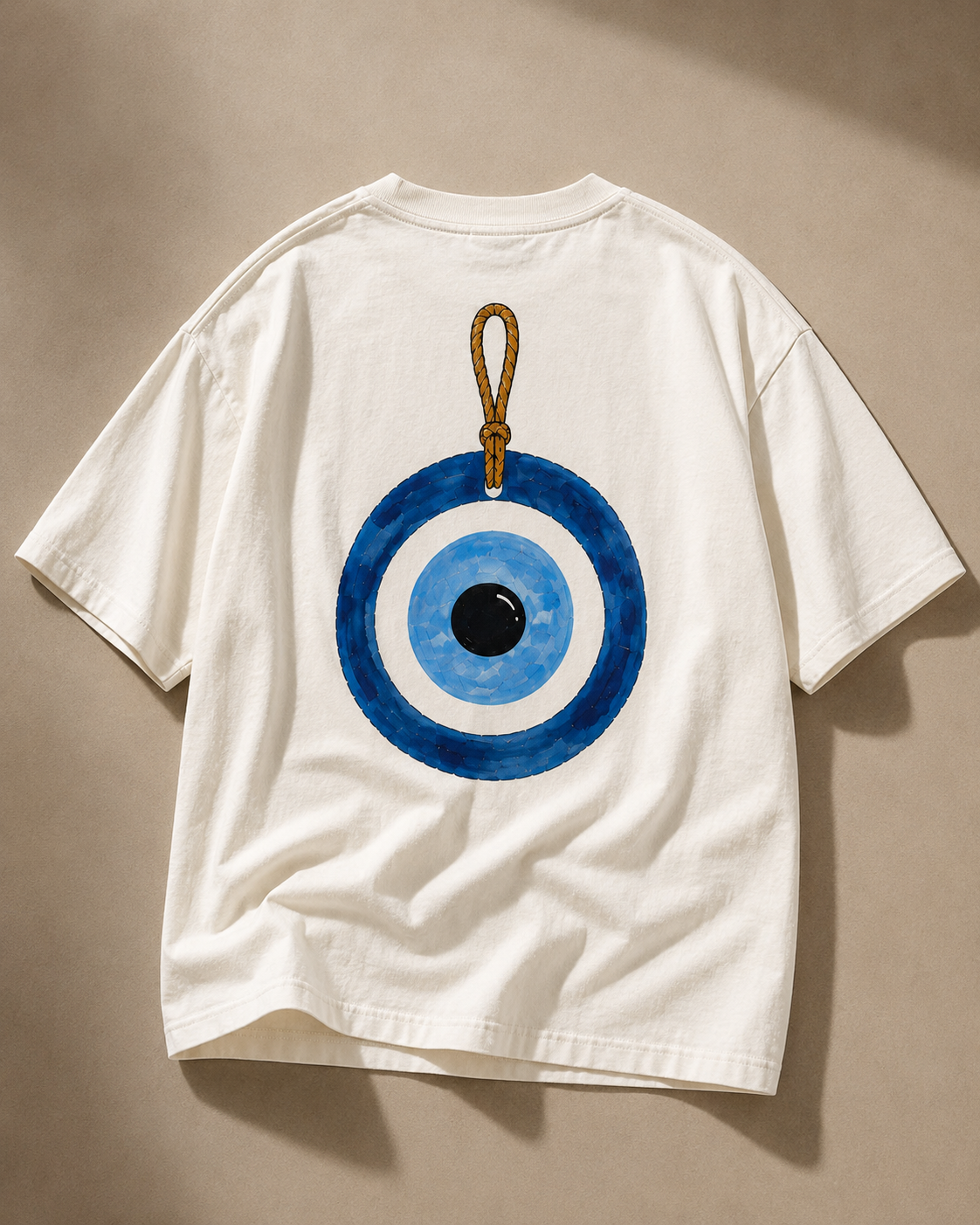 Evil Eye Charm Unisex Oversized Tee