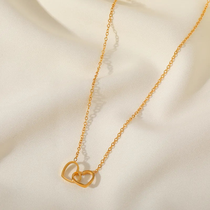 Double Heart Necklace – photo 2