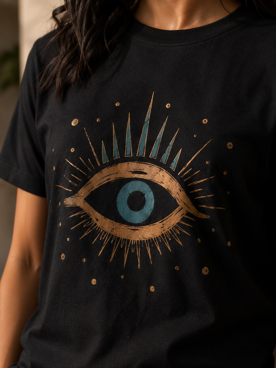 Golden Evil Eye Regular T-Shirt