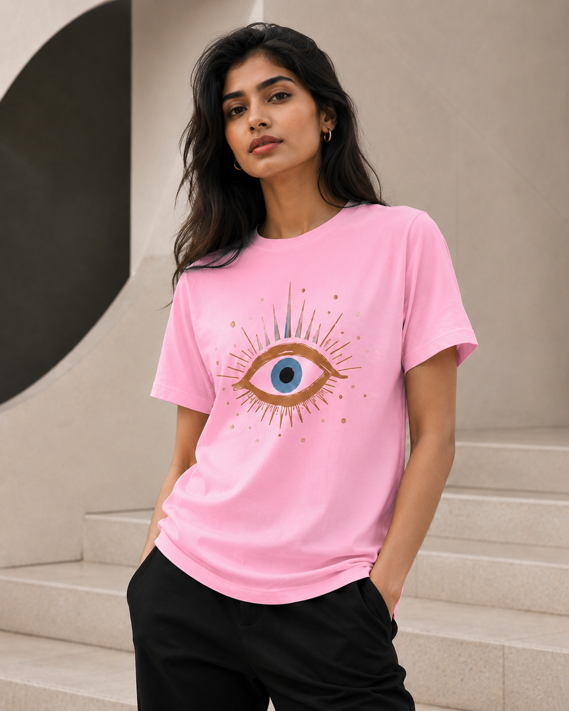 Golden Evil Eye Unisex Regular Fit Tee
