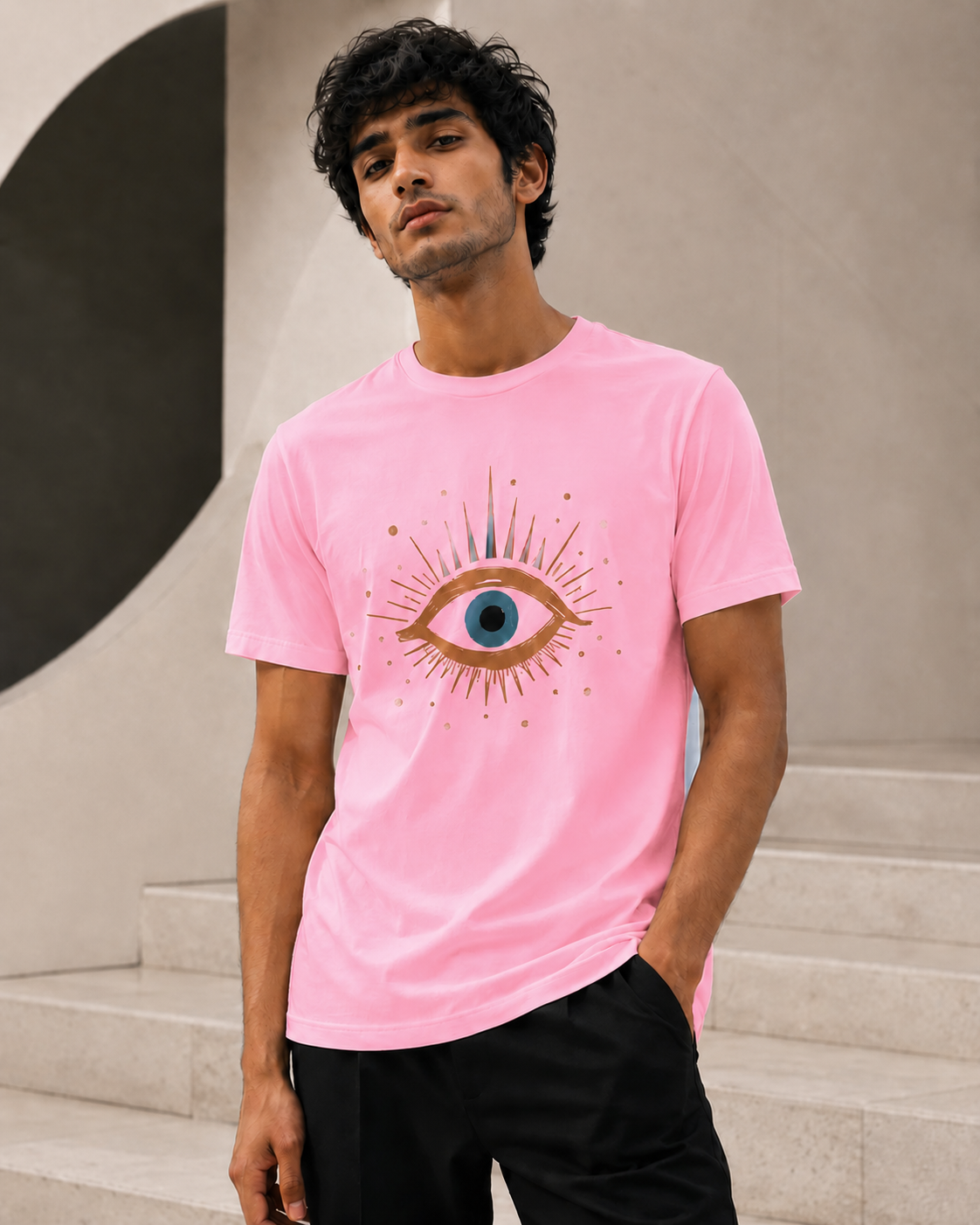 Golden Evil Eye Unisex Regular Fit Tee