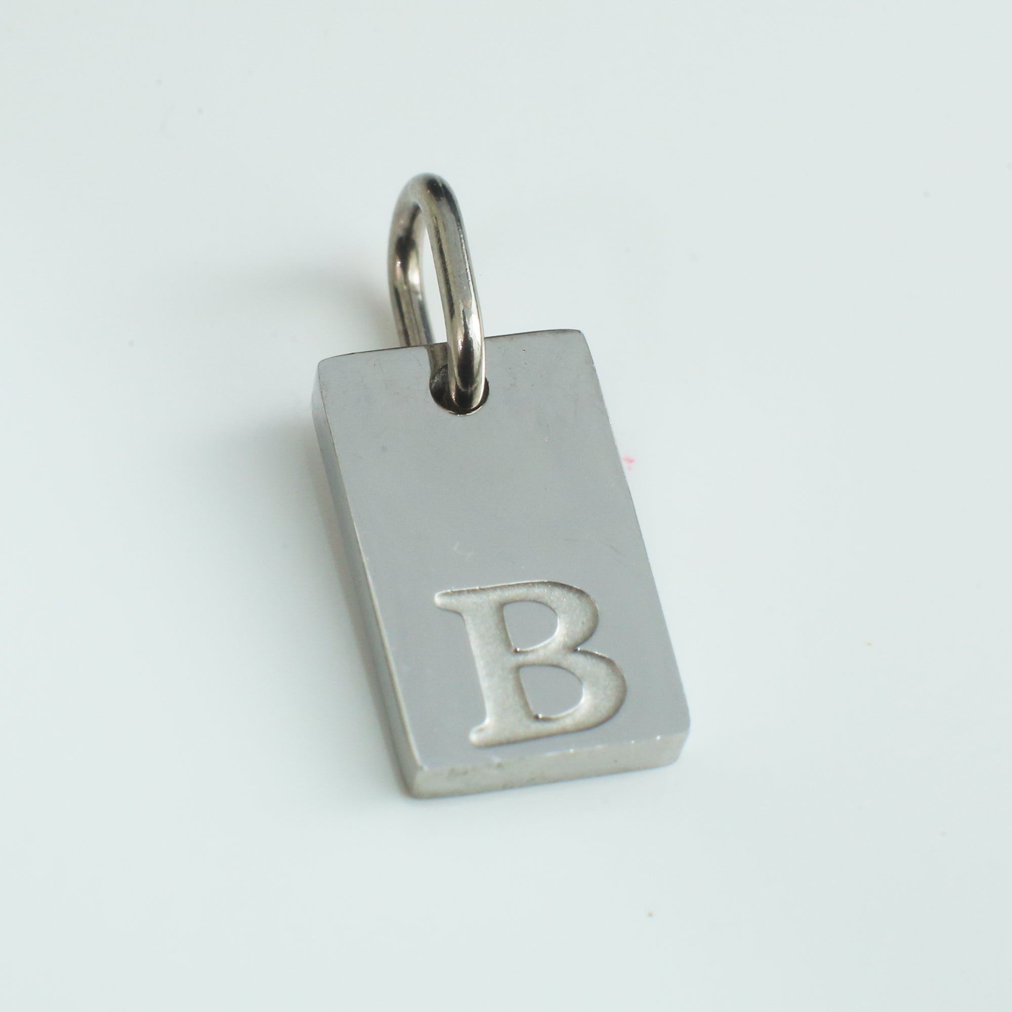 Dainty Alphabet Charm Silver - B