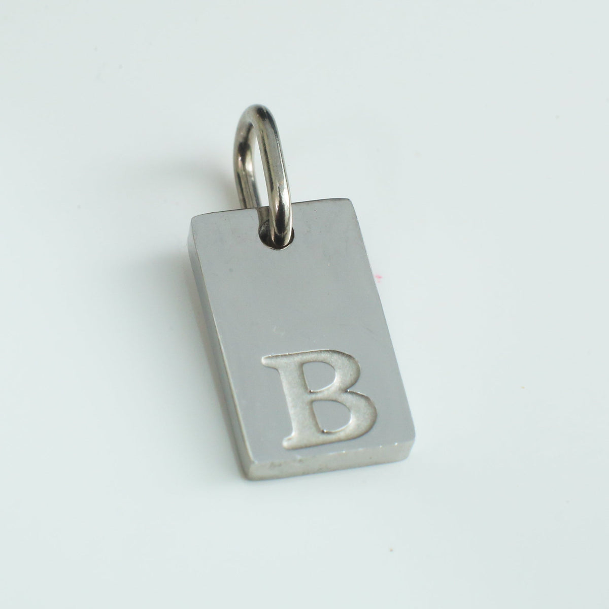 Dainty Alphabet Charm Silver - B