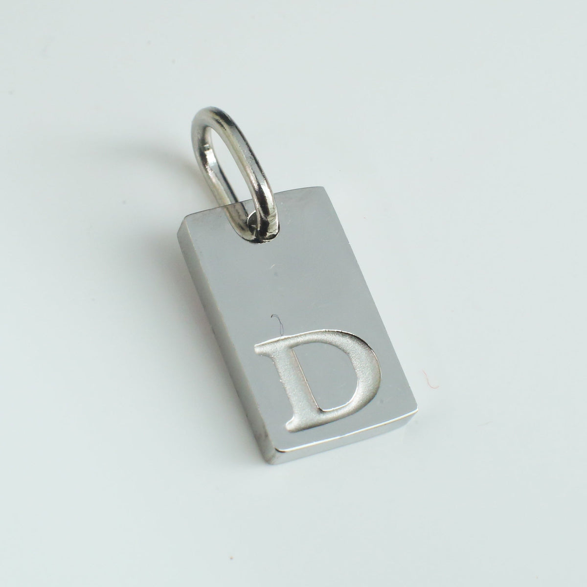 Dainty Alphabet Charm Silver - D