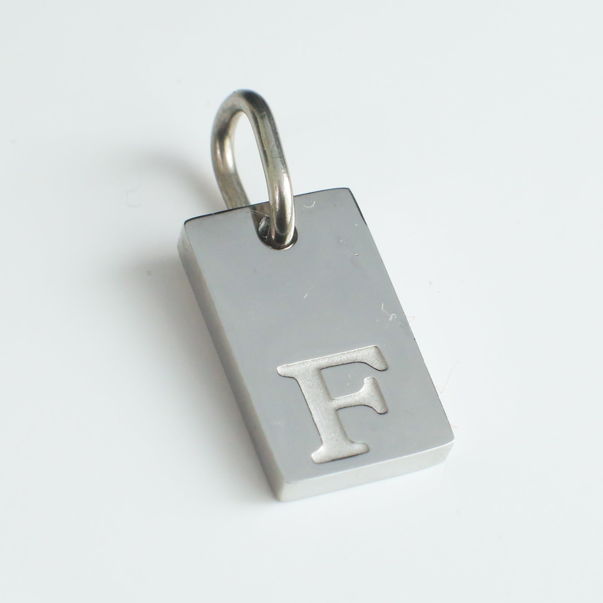 Dainty Alphabet Charm Silver - F