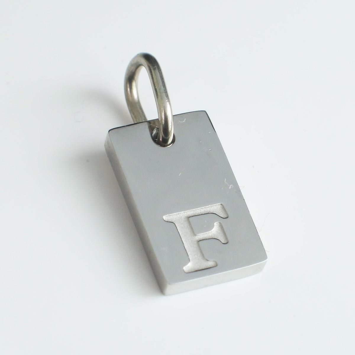Dainty Alphabet Charm Silver - F