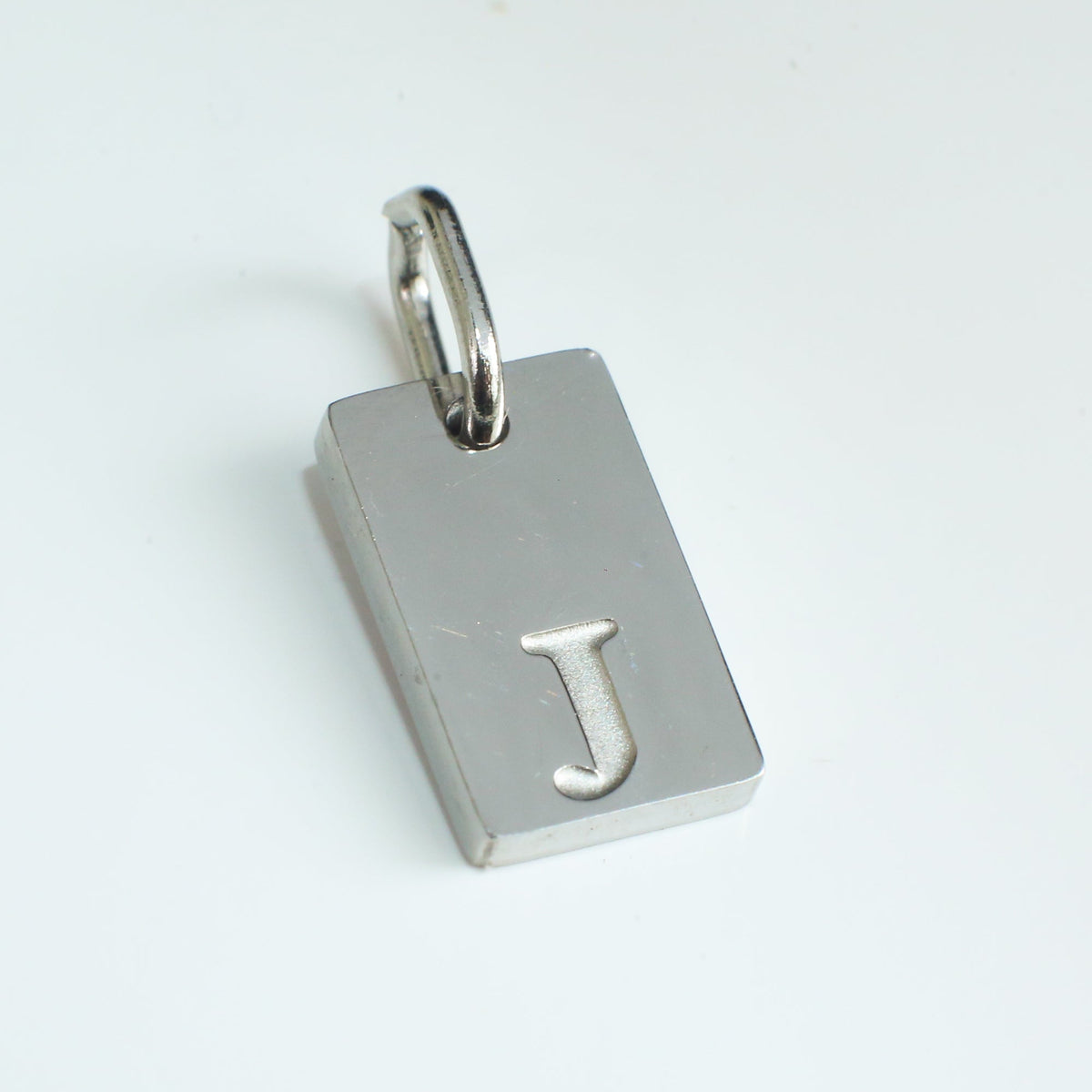 Dainty Alphabet Charm Silver - J