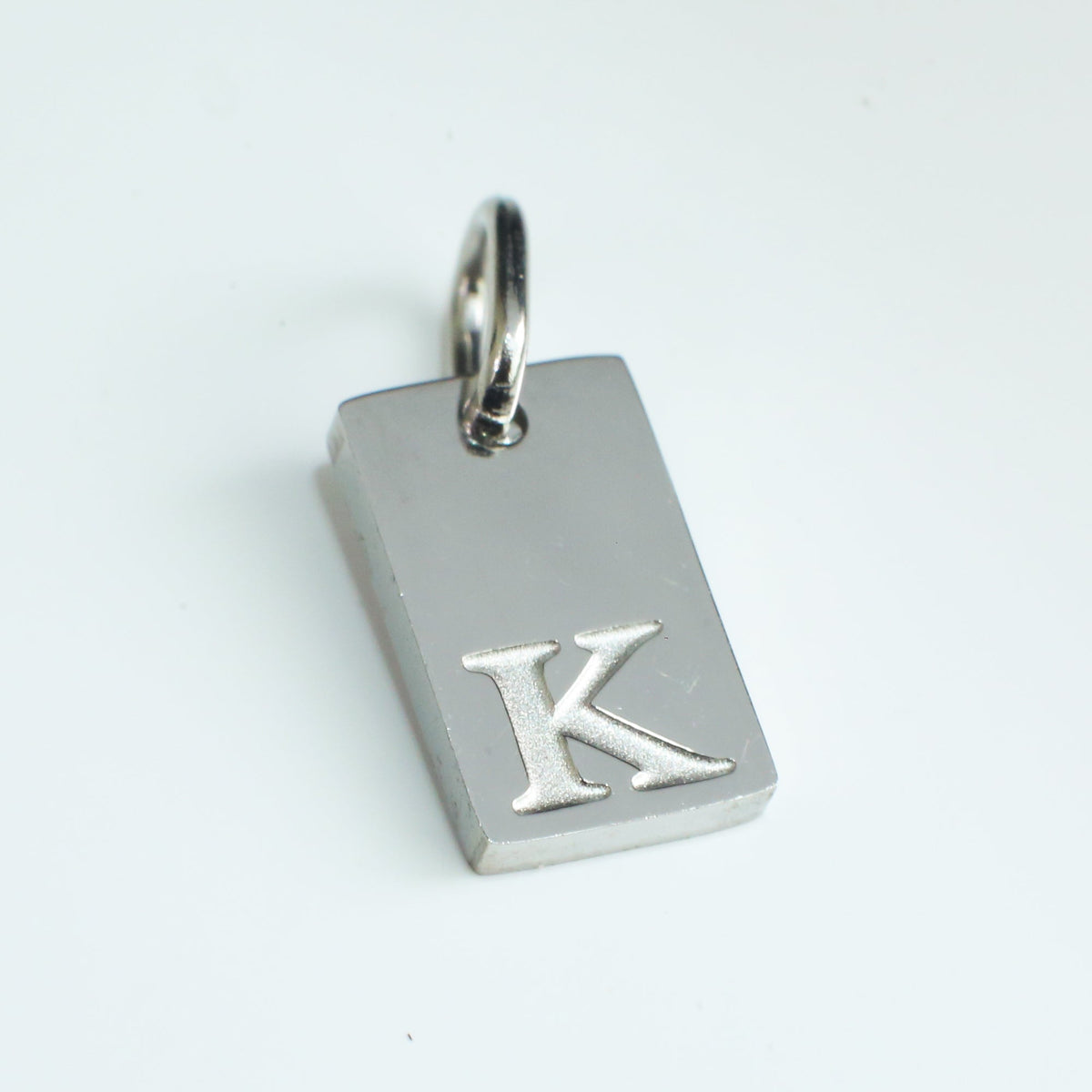 Dainty Alphabet Charm Silver - K