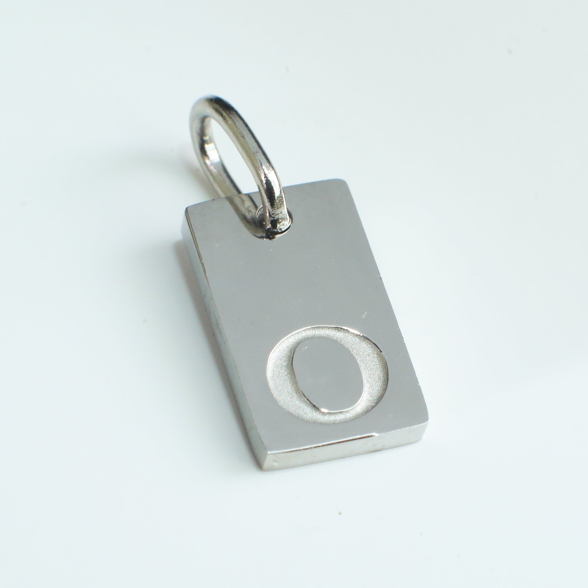 Dainty Alphabet Charm Silver - O