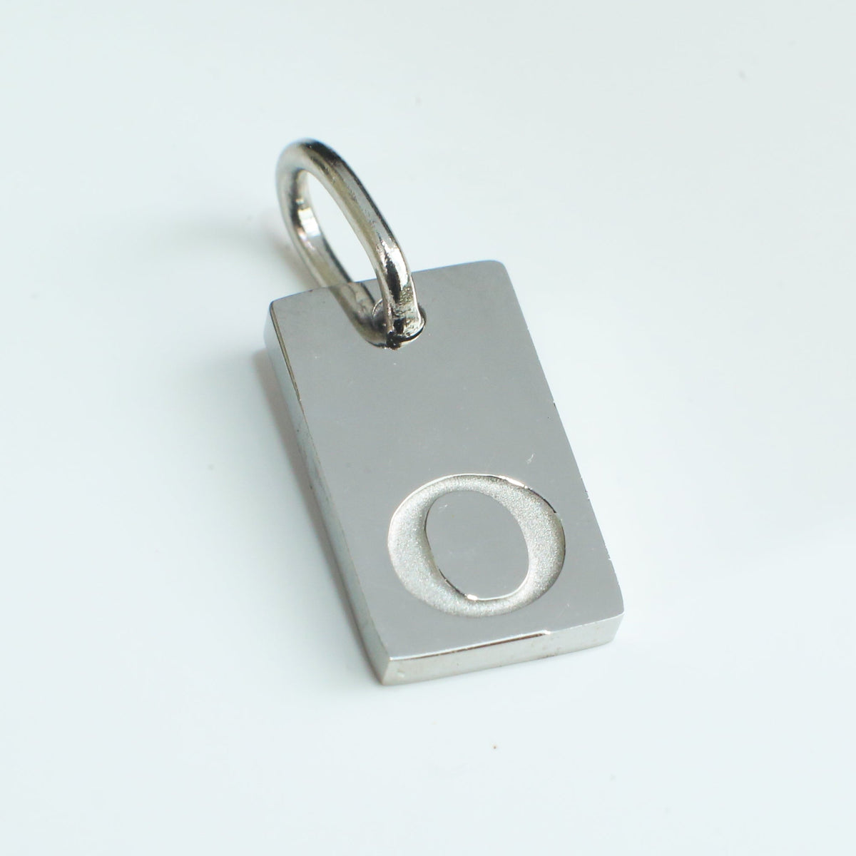 Dainty Alphabet Charm Silver - O