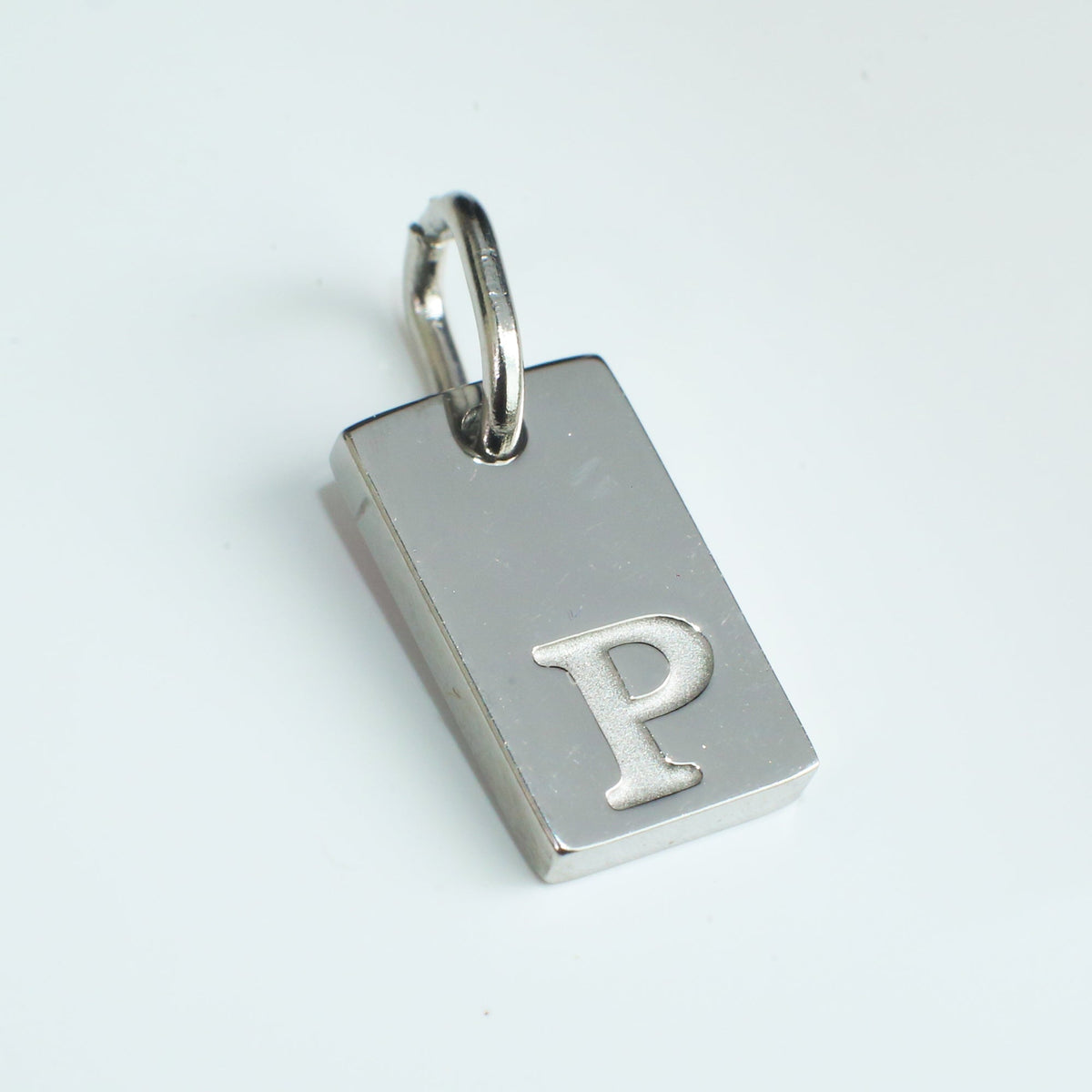 Dainty Alphabet Charm Silver - P