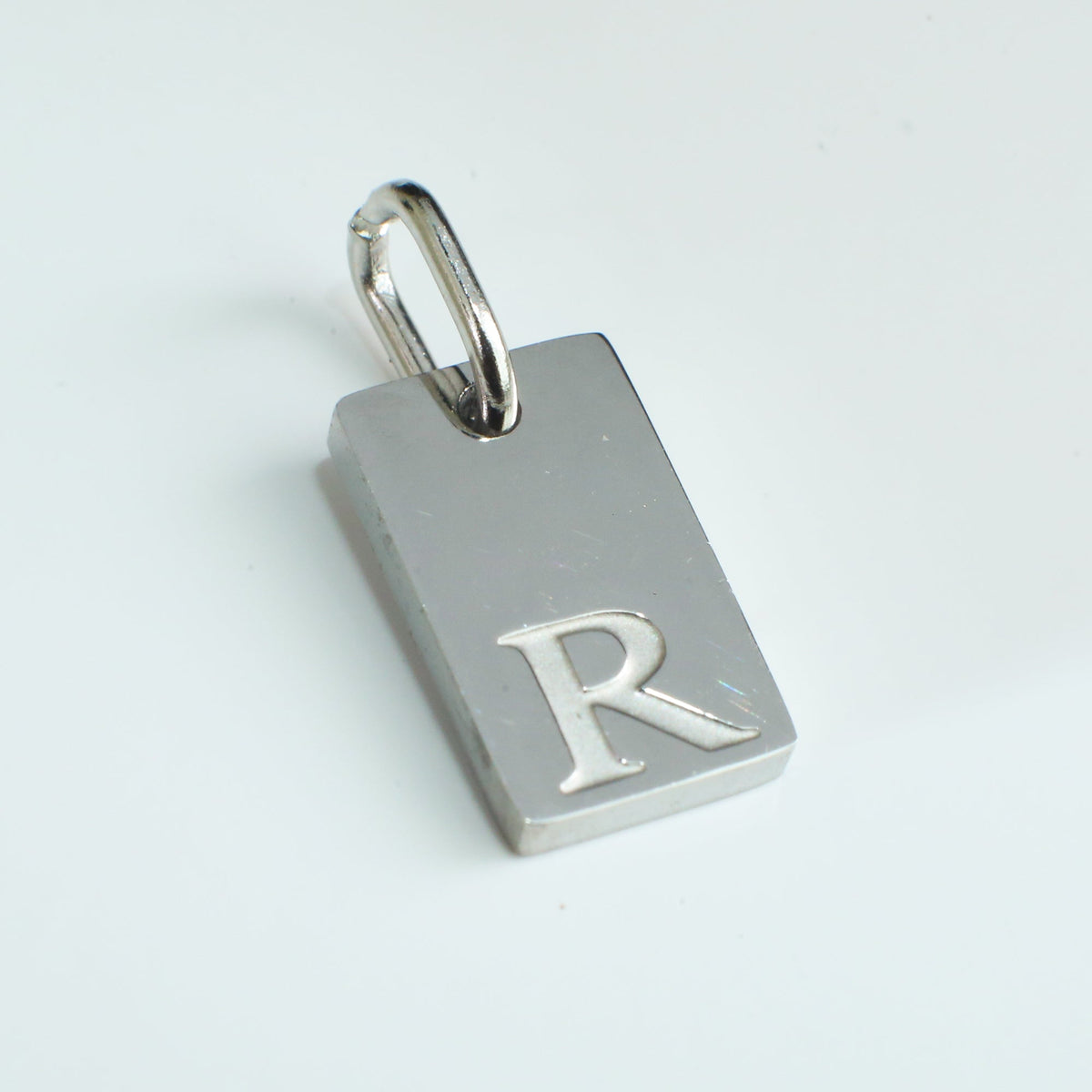 Dainty Alphabet Charm Silver - R