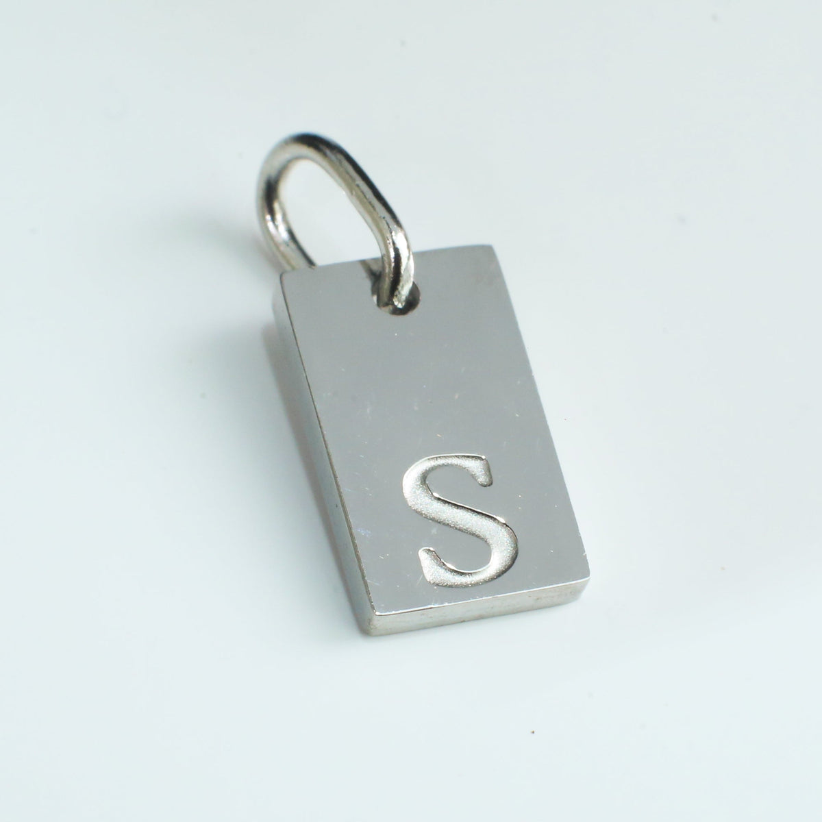 Dainty Alphabet Charm Silver - S