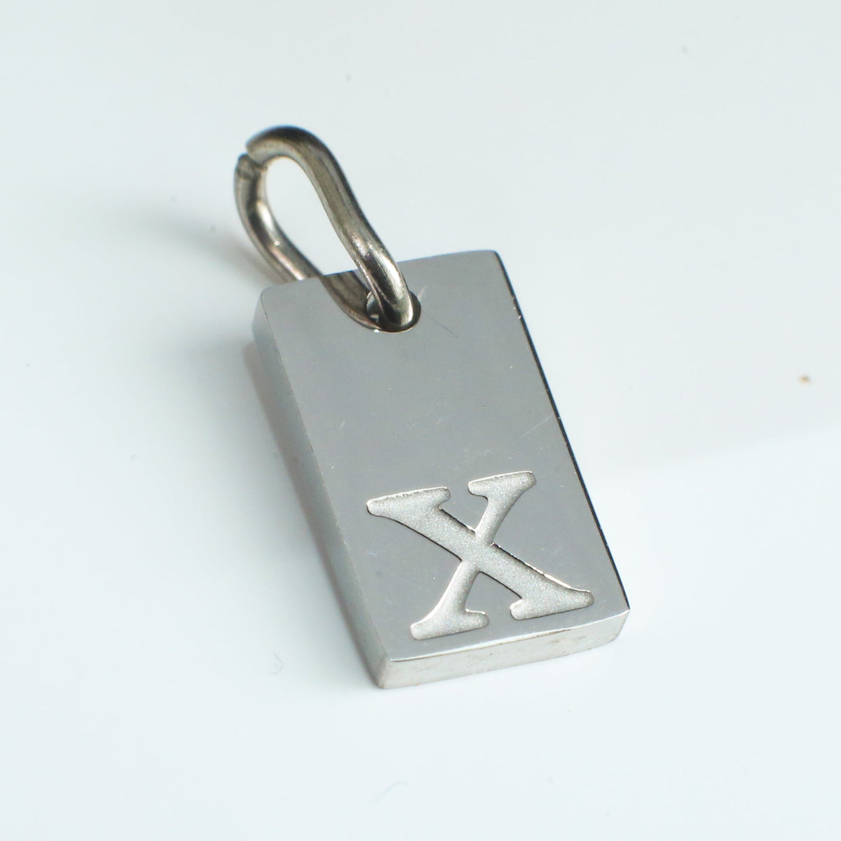 Dainty Alphabet Charm Silver - X
