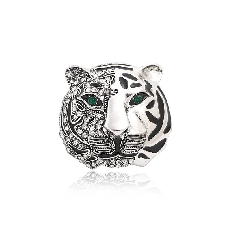 Tiger Brooch - Silver