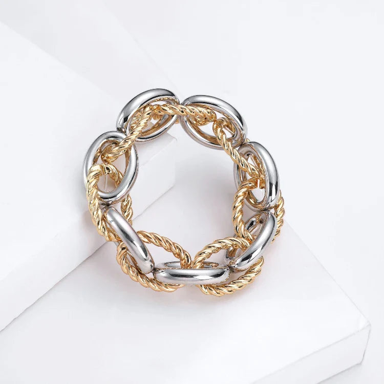 Dual Tone Link Bracelet