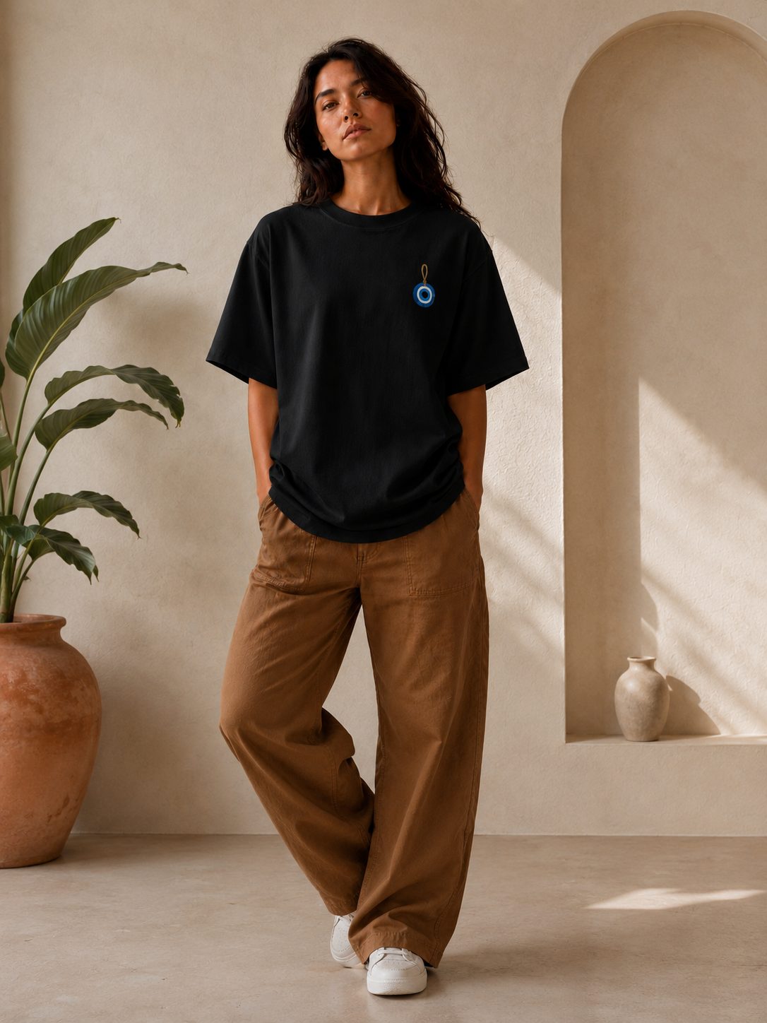Nazar Charm Oversized T-Shirt