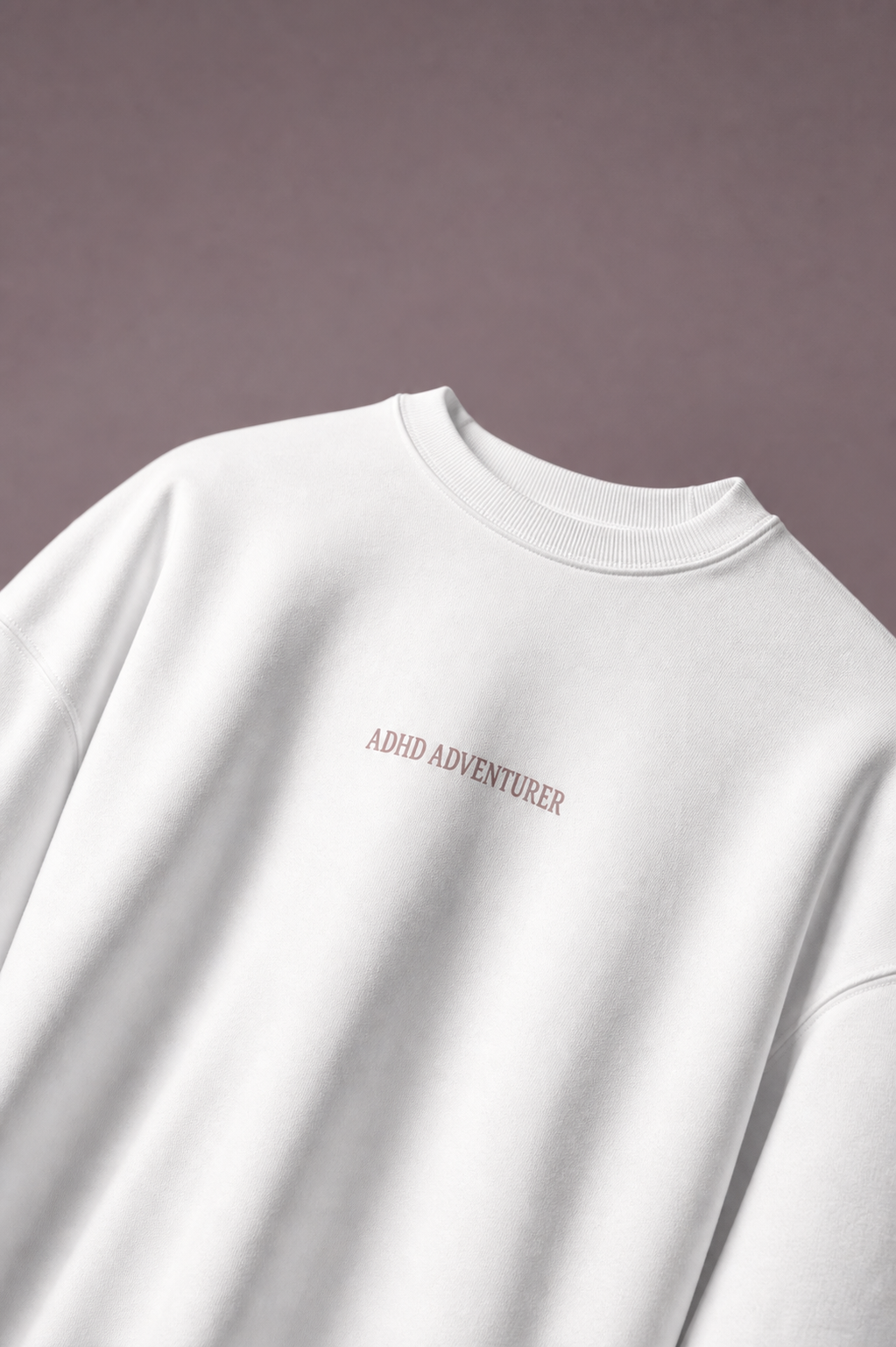 ADHD Adventurer Unisex Oversized Tee in white - front
