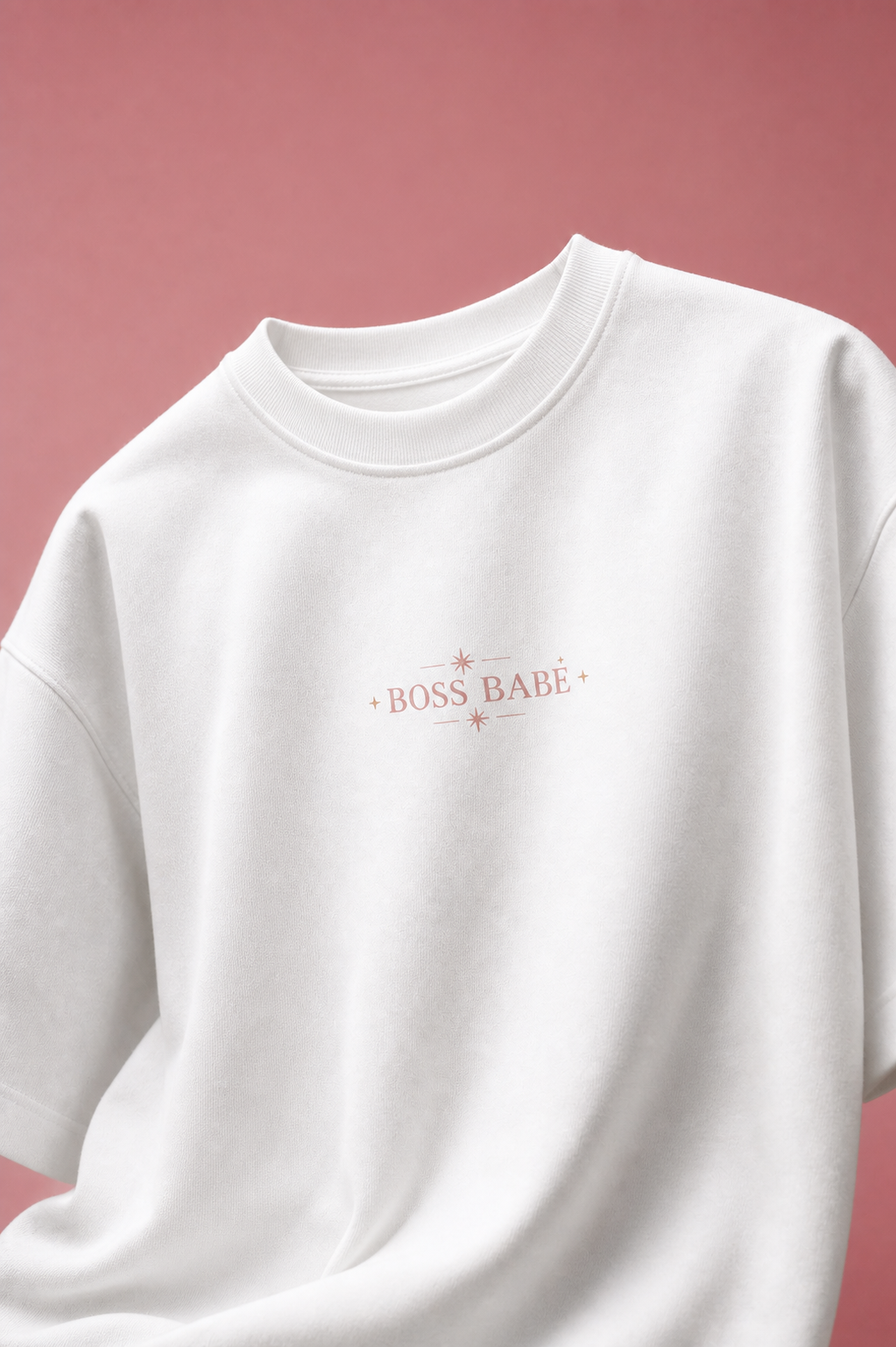 Boss Babe Unisex Oversized Tee - front view