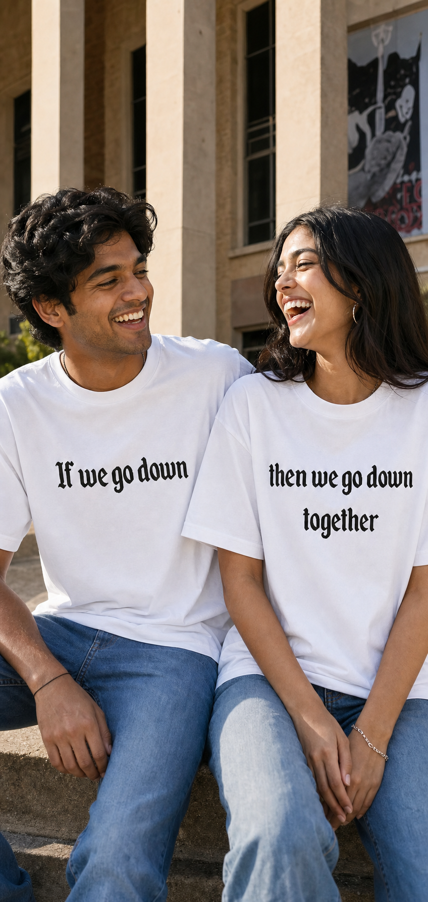 If We Go Down, Then We Go Down Together Unisex Matching T-Shirts – codex clipboard d09bcec7 d062 405a a7ee 536582378850 White