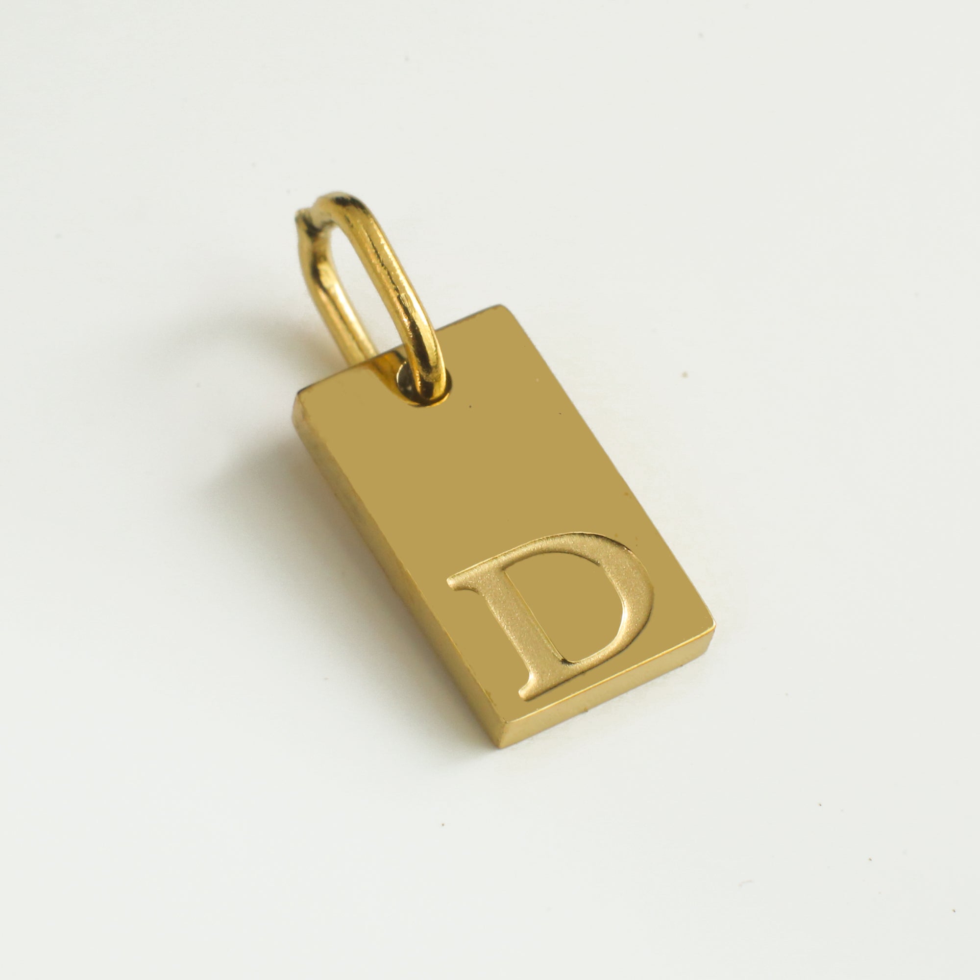Dainty Alphabet Charm Gold - D