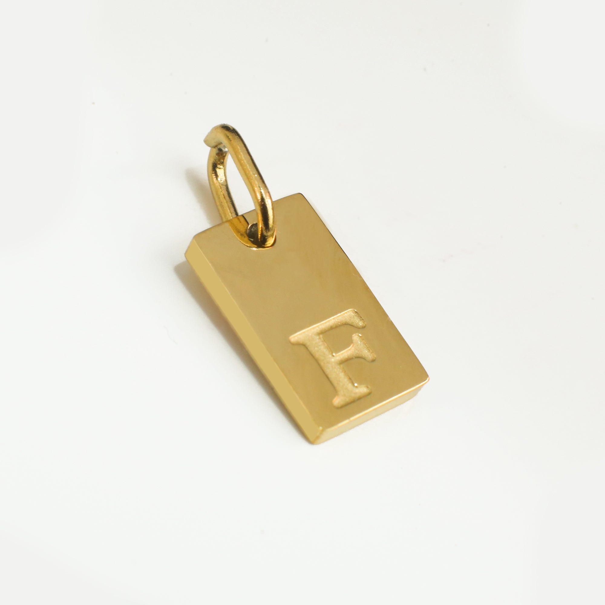 Dainty Alphabet Charm Gold - F